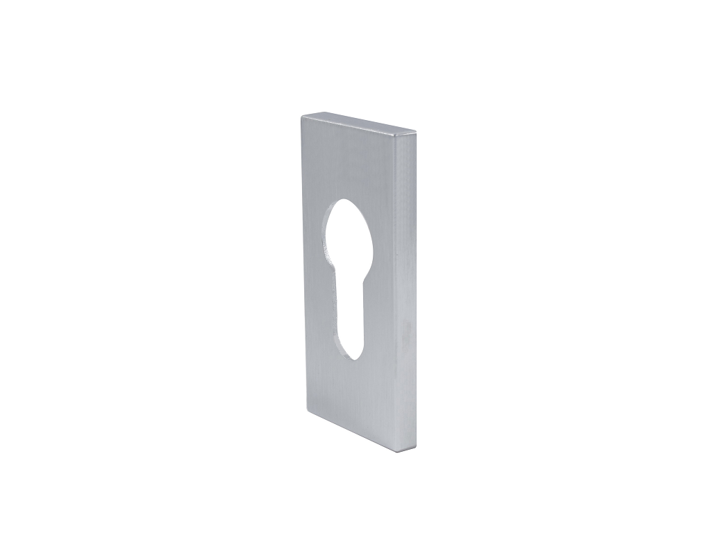 Bocchetta Rettangolare Foro Yale per Cilindro Europeo mm.28x61x7,5h varie finiture | Colombo Design - immagine 3